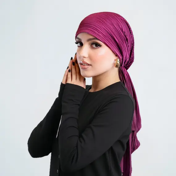 Spanish Turban satin plissé