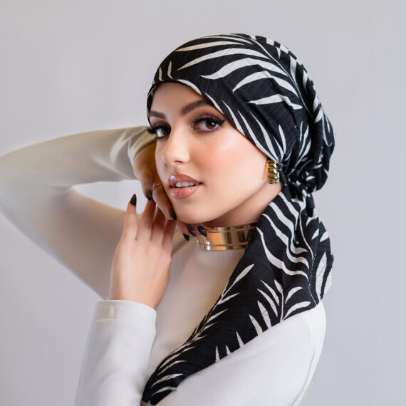 Spanish Turban Fresca Printed Cotton – Raisin black