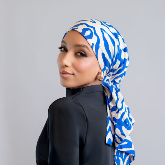 Spanish Turban Printed Linen – Azure X Isabelline