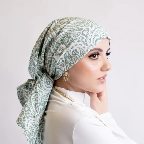 Spanish Turban Fresca Printed Cotton – lavender grey