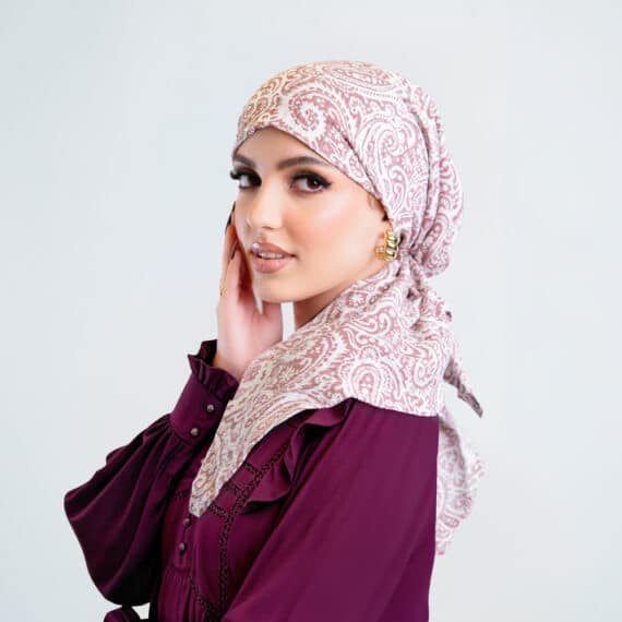 Spanish Turban Fresca Printed Cotton – Puce