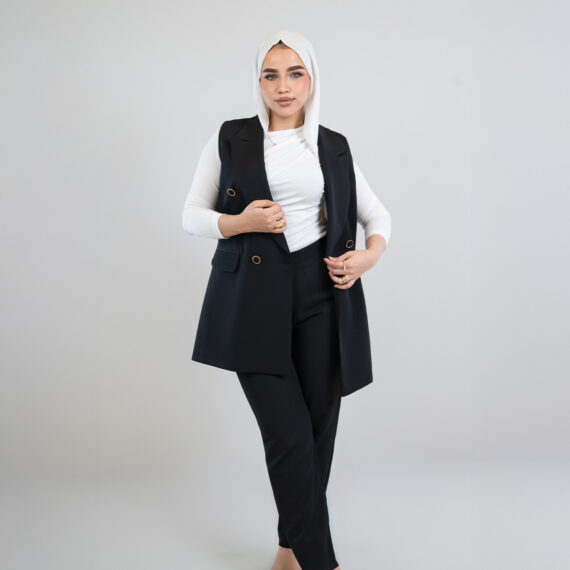 Formal Suit – Sleeveless Black