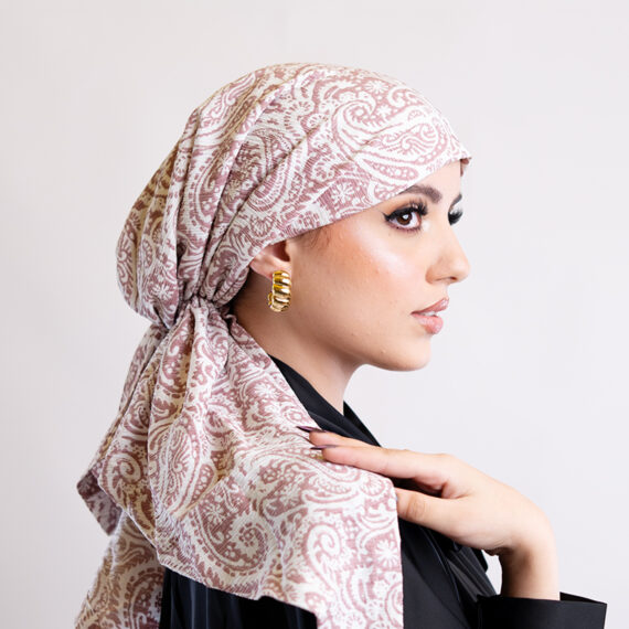 Spanish Turban Fresca Printed Cotton – Puce