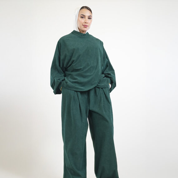 Velvet Croisé Set One size - Emerald Green