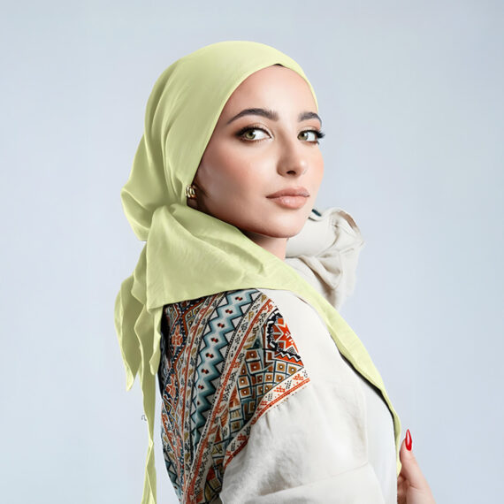 Spanish Turban Plain Linen - Lime Sage