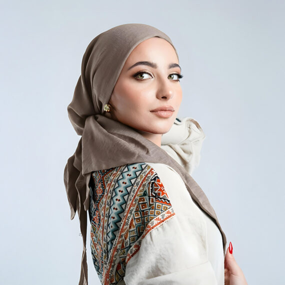 Spanish Turban Plain Linen - Warm Taupe